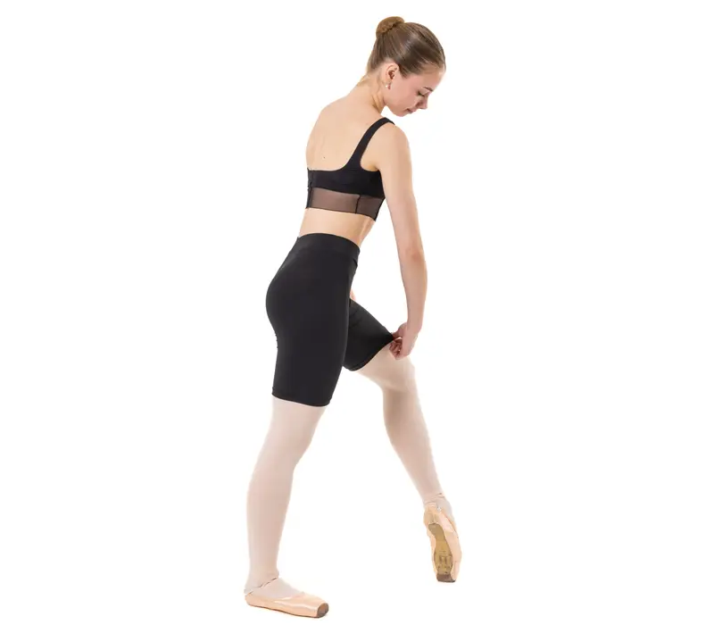 Capezio C'est La Vie Enchante Bike Short, Damen-Shorts mit Oberschenkellänge     - Schwarz