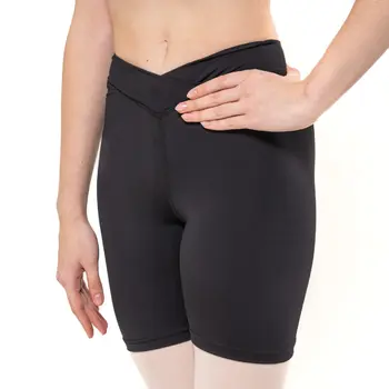 Capezio C'est La Vie Enchante Bike Short, Damen-Shorts mit Oberschenkellänge     - Schwarz