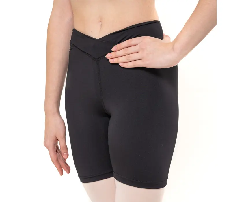Capezio C'est La Vie Enchante Bike Short, Damen-Shorts mit Oberschenkellänge     - Schwarz