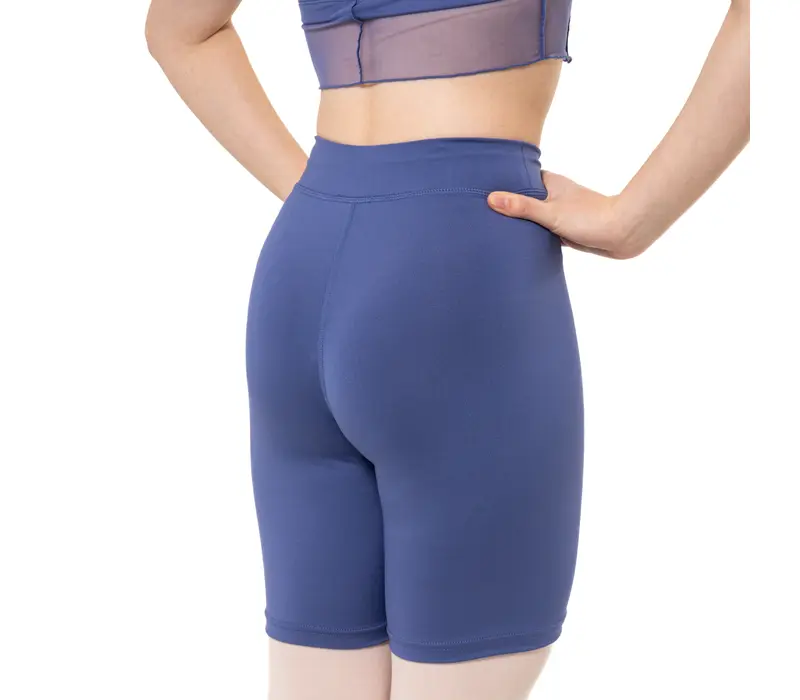 Capezio C'est La Vie Enchante Bike Short, Damen-Shorts mit Oberschenkellänge     - Blau - Sturmblau