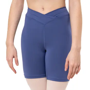 Capezio C'est La Vie Enchante Bike Short, Damen-Shorts mit Oberschenkellänge     - Blau - Sturmblau