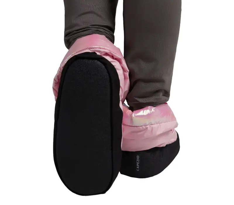 Capezio Mini Glam Warmup Booties, Aufwärmschuhe - Metallic Pastellrosa
