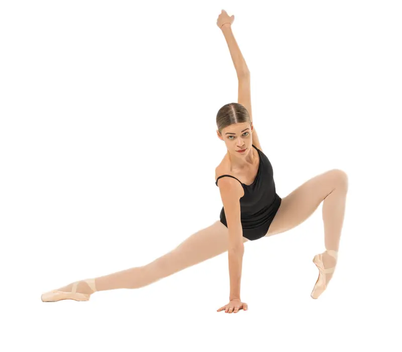 Capezio Wistful Camisole Leotard, Damen-Trikot mit feiner Raffung - Schwarz