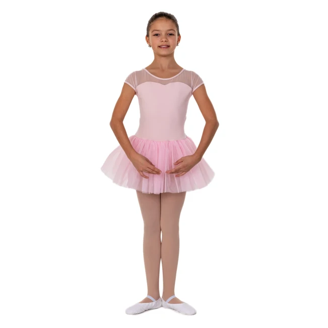 Capezio Keyhole Back Tutu Dress, Kindertrikot mit Tutu-Rock - Rosa Capezio