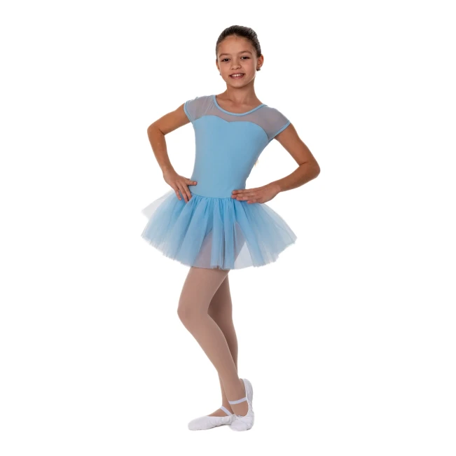 Capezio Keyhole Back Tutu Dress, Kindertrikot mit Tutu-Rock - Hellblau Capezio Capezio Keyhole Back Tutu Dress, Kindertrikot mit Tutu-Rock - Hellblau Capezio