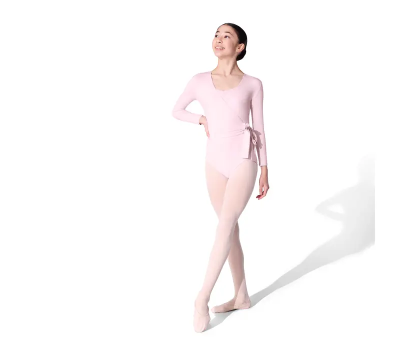 Capezio Essentials Wrap Top, Mädchen-Wickeltop - Rosa-Pink
