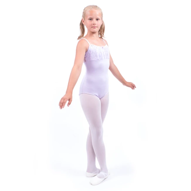 Capezio Daisy Cami Leotard, Tanztrikot mit dünnen Trägern und Spitze Capezio Daisy Cami Leotard, Tanztrikot mit dünnen Trägern und Spitze