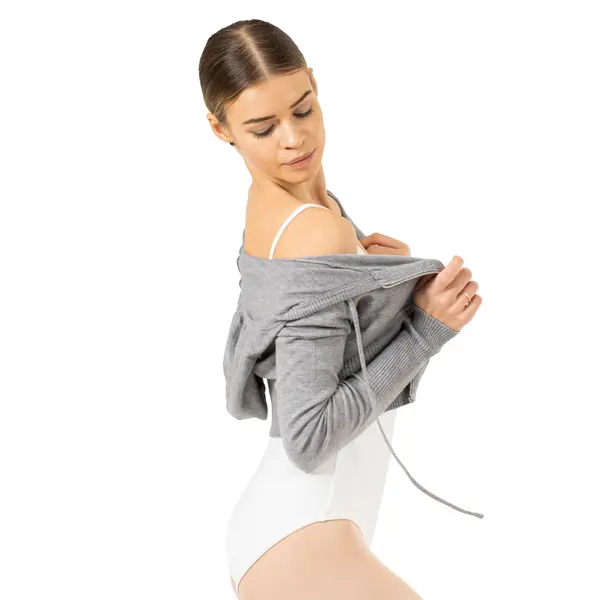 Bloch Cropped Knit Full Zip Hoodie, Damen-Kapuzenpullover