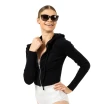 Bloch Cropped Knit Full Zip Hoodie, Damenhoodie mit Kapuze Bloch Cropped Knit Full Zip Hoodie, Damenhoodie mit Kapuze