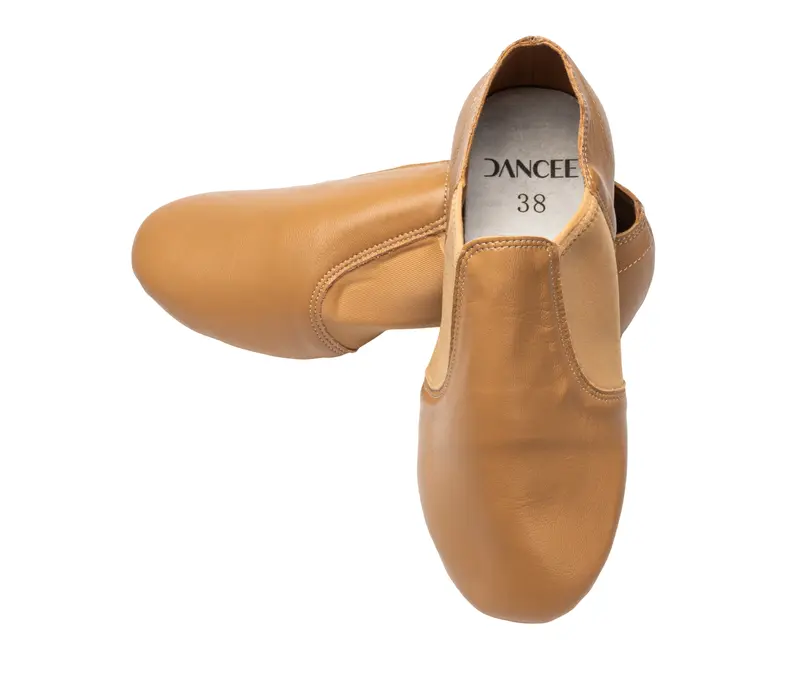 Dancee jazz slip on, Jazzschuhe für Herren - Hautfarbe - tan