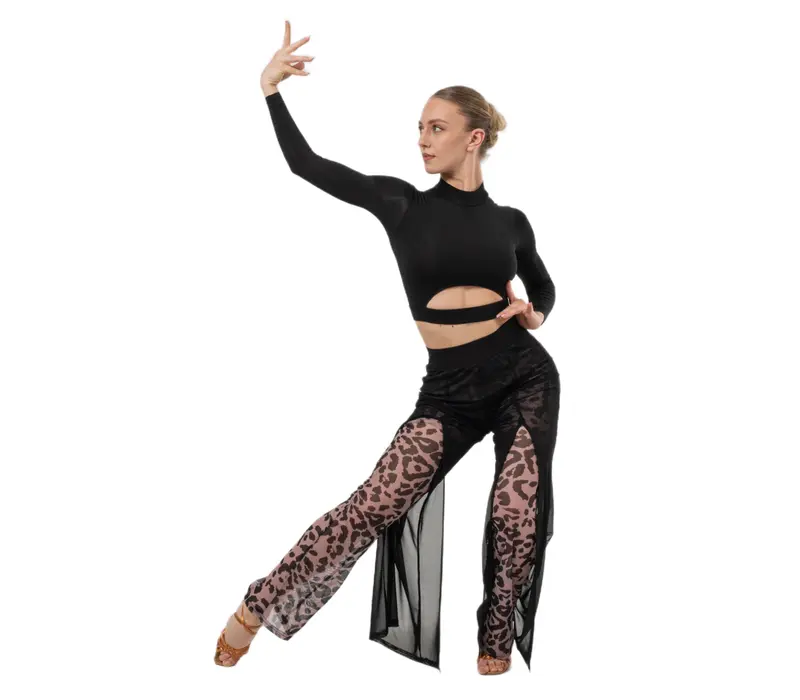 Dancee Nataly Ballroom, Damen-Tanzhosen - Leopard