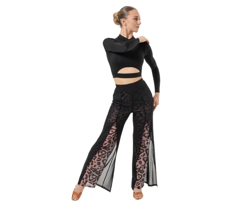 Dancee Nataly Ballroom, Damen-Tanzhosen - Leopard