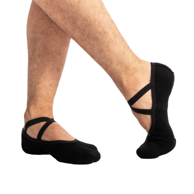 Dancee Pro Stretch, Elastische Herren-Ballettschläppchen Dancee Pro Stretch, Elastische Herren-Ballettschläppchen - Schwarz