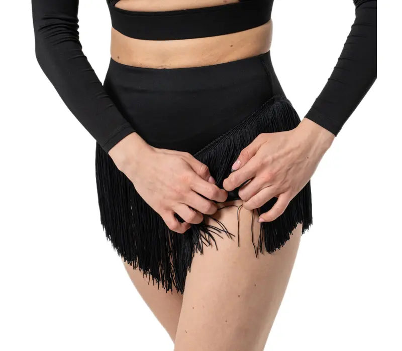 Dancee Wendy, Damen-Shorts mit Fransen - Schwarz