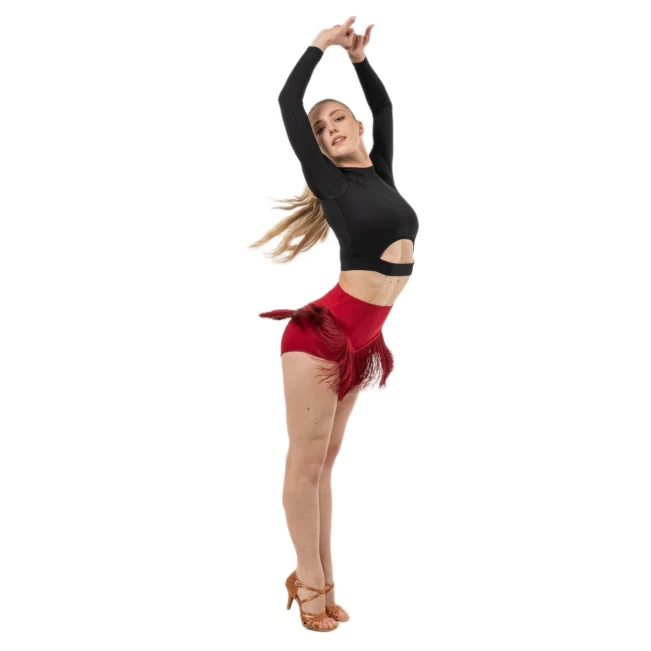Dancee Wendy, Damen-Shorts mit Fransen - Rot - red