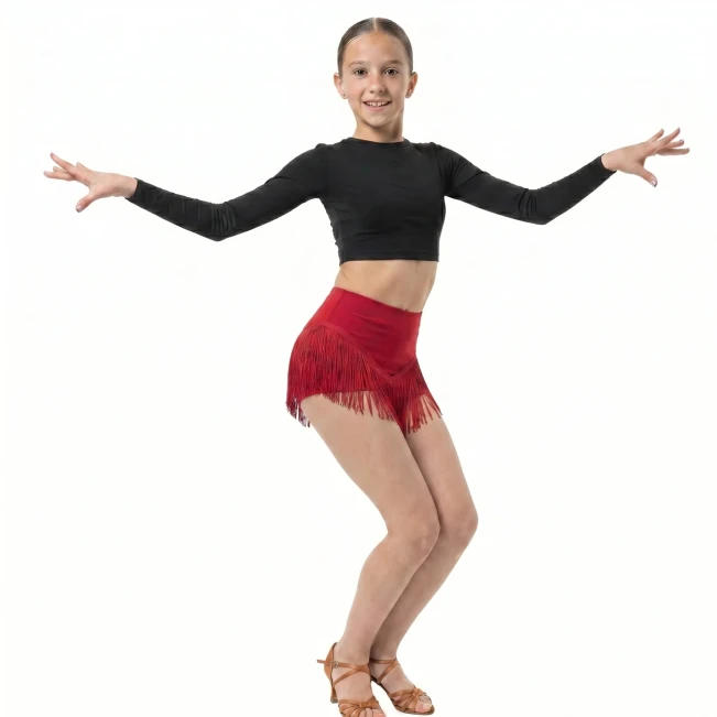 Dancee Wendy, Mädchen-Shorts mit Fransen Dancee Wendy, Mädchen-Shorts mit Fransen - Rot - red