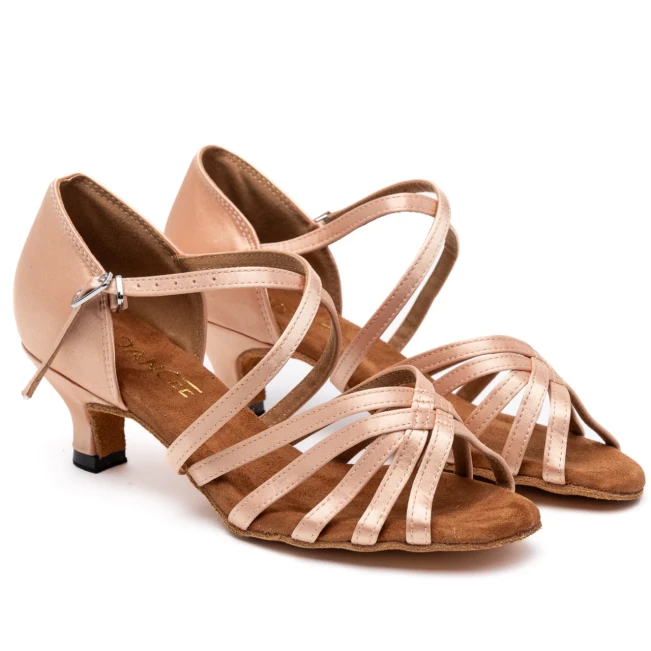 Dancee Zara, Latein-Tanzschuhe für Damen - Flesh satin WJ Dancee Zara, Latein-Tanzschuhe für Damen - Flesh satin WJ