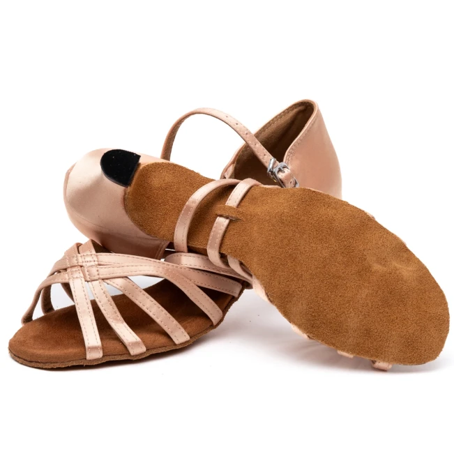 Dancee Zara, Latein-Tanzschuhe für Damen - Flesh satin WJ Dancee Zara, Latein-Tanzschuhe für Damen - Flesh satin WJ