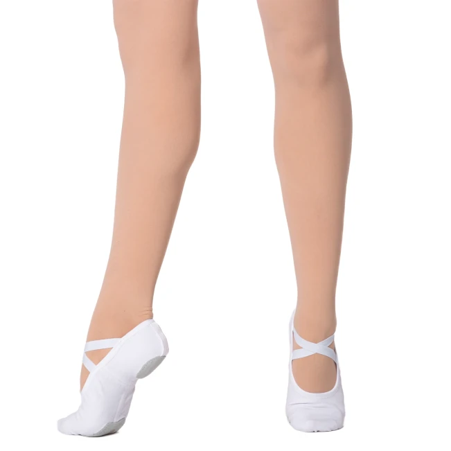 Dancee Pro Stretch, Elastische Damen-Ballettschläppchen Dancee Pro Stretch, Elastische Damen-Ballettschläppchen - Weiss