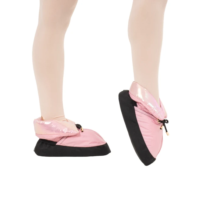 Capezio Mini Glam Warmup-Booties, Aufwärmschuhe Capezio Mini Glam Warmup Booties, Aufwärmschuhe - Metallic Pastellrosa