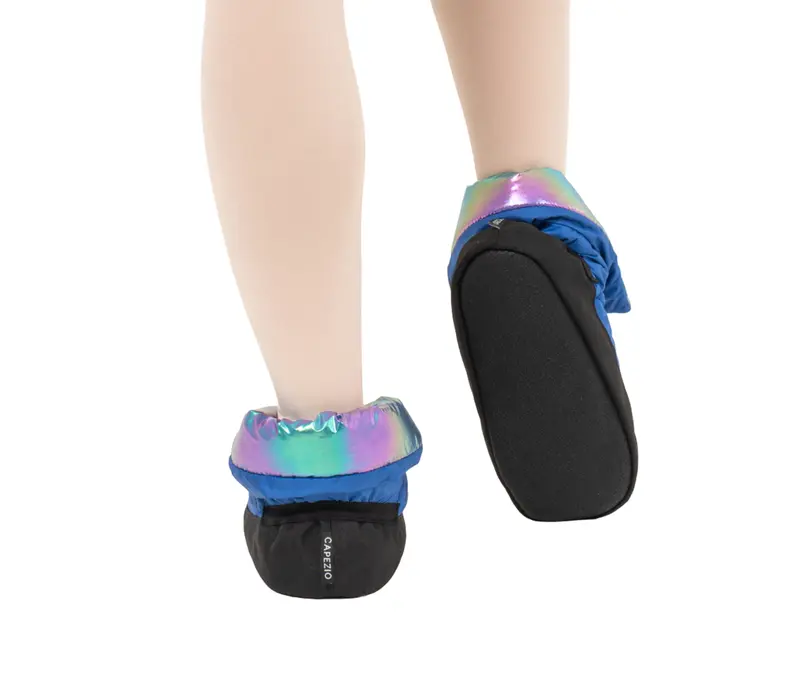 Capezio Mini Glam Warmup Booties, Mädchen-Aufwärmschuhe - Metallic Rainbow