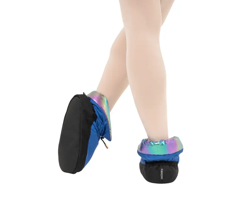 Capezio Mini Glam Warmup Booties, Aufwärmschuhe - Metallic Rainbow