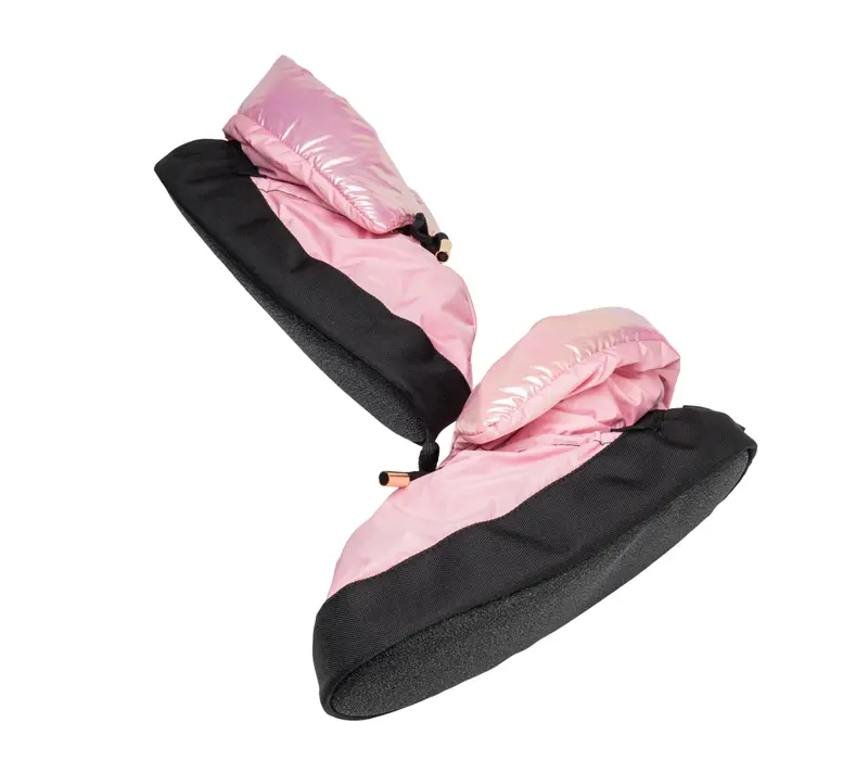Capezio Mini Glam Warmup Booties, Aufwärmschuhe - Metallic Pastellrosa
