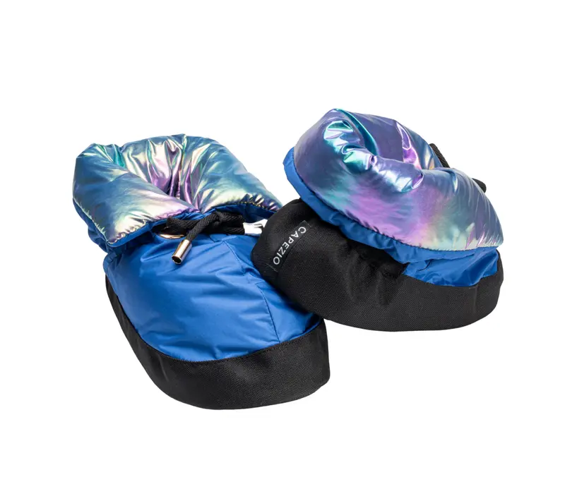 Capezio Mini Glam Warmup Booties, Mädchen-Aufwärmschuhe - Metallic Rainbow