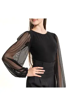 FSD Kamila Mesh, Mädchen-Body mit Mesh-Ärmeln