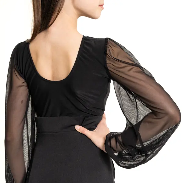 FSD Kamila Mesh, Mädchen-Body mit Mesh-Ärmeln