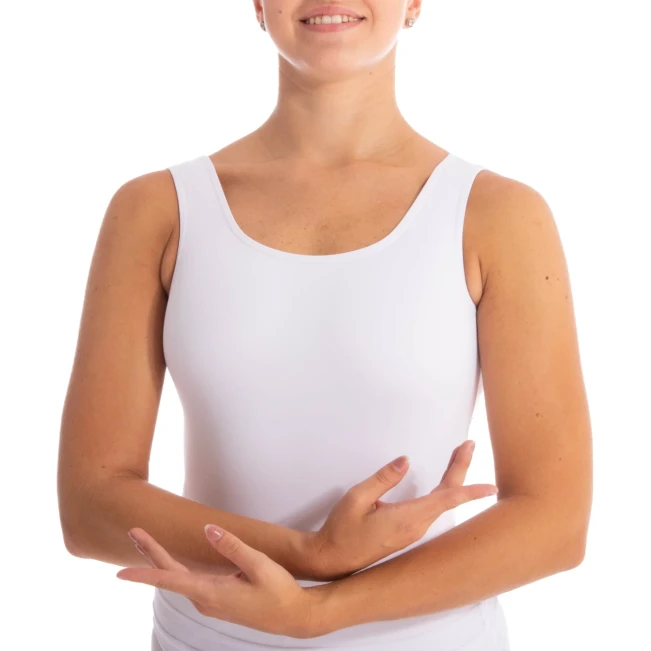 Dansez Vous Lara, Damentrikot mit groben Trägern - Weiss Dansez Vous Lara, Damentrikot mit groben Trägern - Weiss
