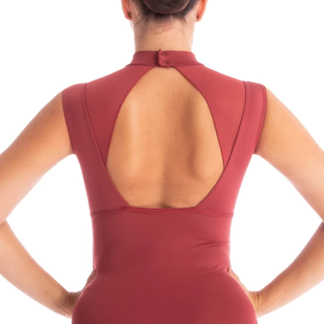 Dansez Vous Olga, Damen-Balletttrikot - Burgund - burgundy