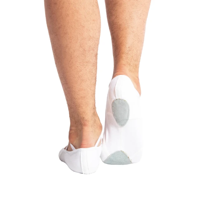 Dansez Vous Vanie, elastische Ballettschläppchen für Jungen - Weiss Dansez Vous Vanie, elastische Ballettschläppchen für Jungen - Weiss