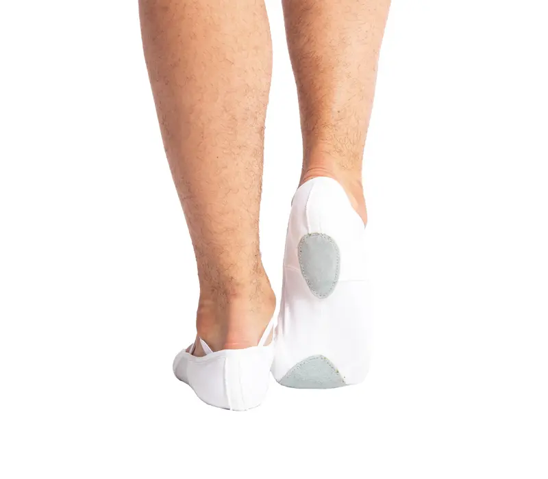 Dansez Vous Vanie, elastische Ballettschläppchen für Jungen - Weiss