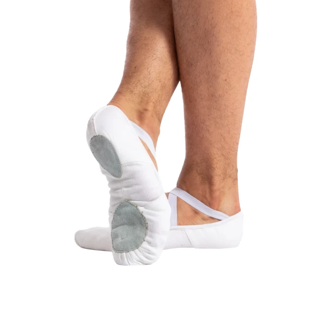 Dansez Vous Vanie, elastische Ballettschläppchen für Jungen Dansez Vous Vanie, elastische Ballettschläppchen für Jungen - Weiss