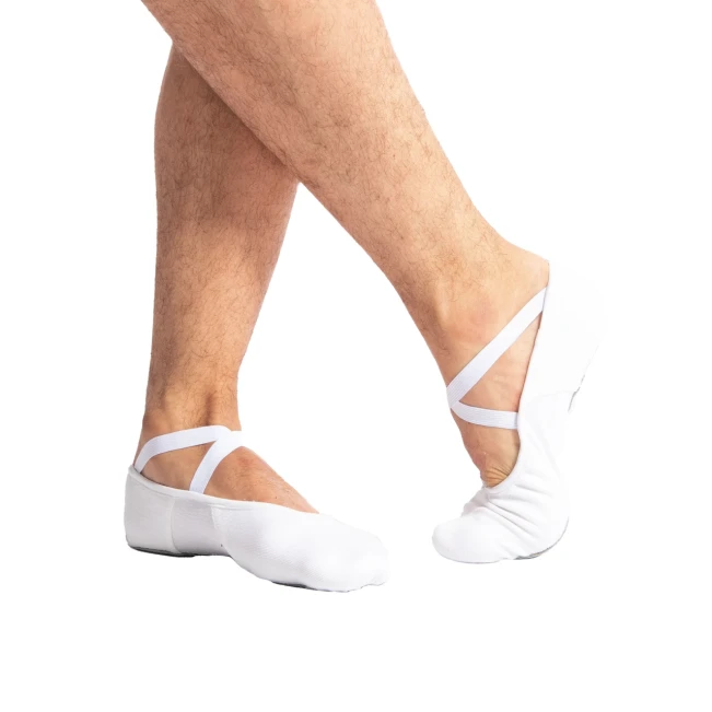 Dansez Vous Vanie, elastische Ballettschläppchen für Jungen Dansez Vous Vanie, elastische Ballettschläppchen für Jungen - Weiss