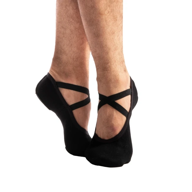 Dansez Vous Vanie, elastische Ballettschläppchen für Jungen - Schwarz