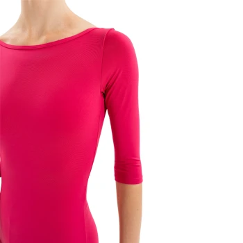 Capezio Essential boatneck, Trikot für Damen mit 3/4-Ärmeln - Helles Maulbeere Capezio