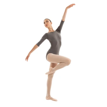 Capezio Essential boatneck, Trikot für Damen mit 3/4-Ärmeln - Grau