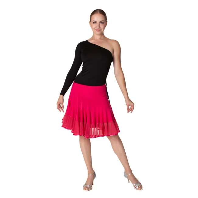 Elegance, Lateinrock für Damen - Karminrot