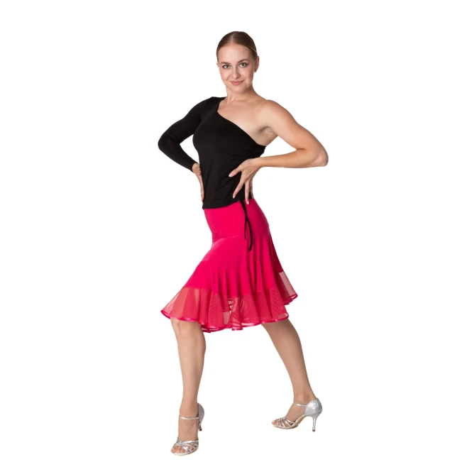 Elegance, Lateinrock für Damen - Karminrot