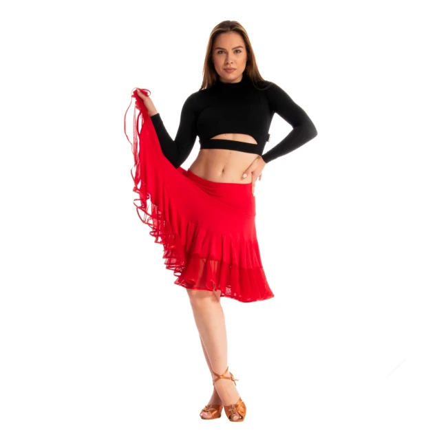 Elegance, Lateinrock für Damen - Rot - red