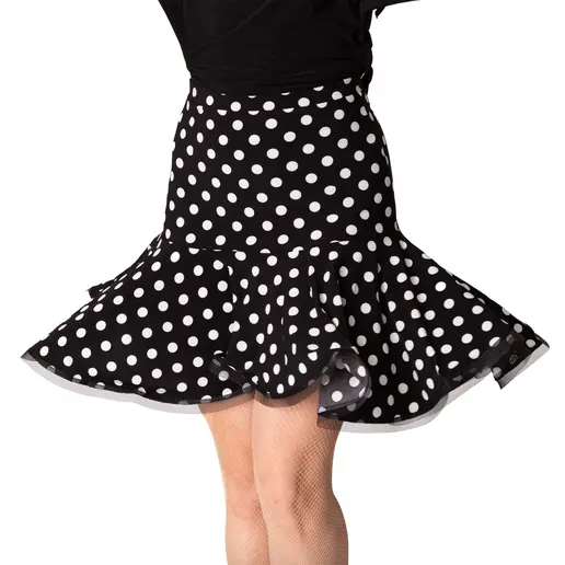 Damenrock für Latein Basic mit Polka Dots