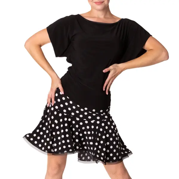 Damenrock für Latein Basic mit Polka Dots