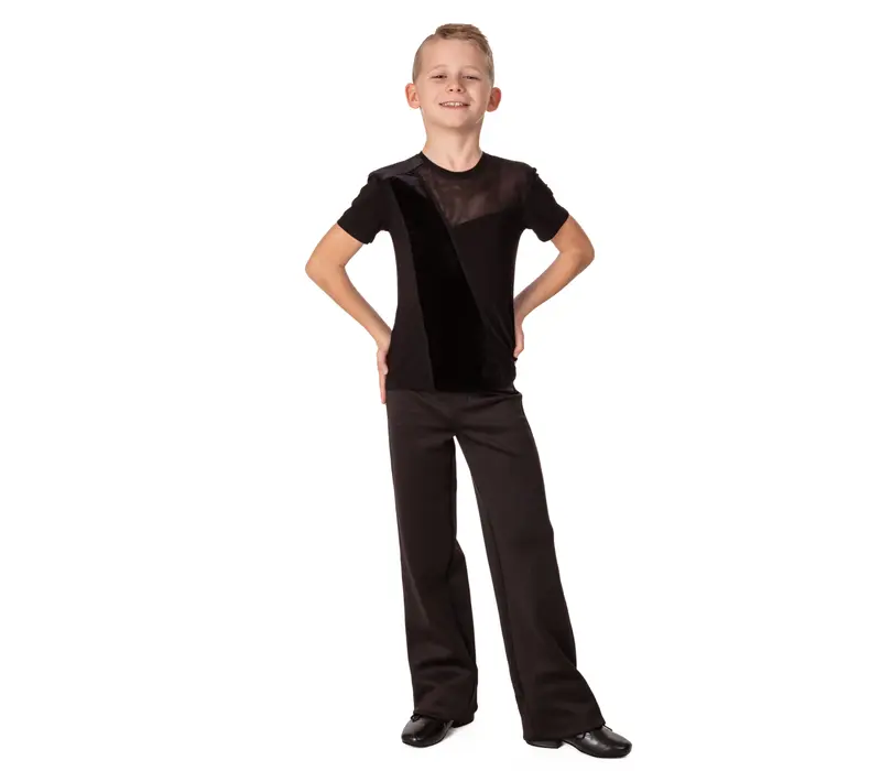 Jungen-T-Shirt für Standardtanz Basic - Schwarz