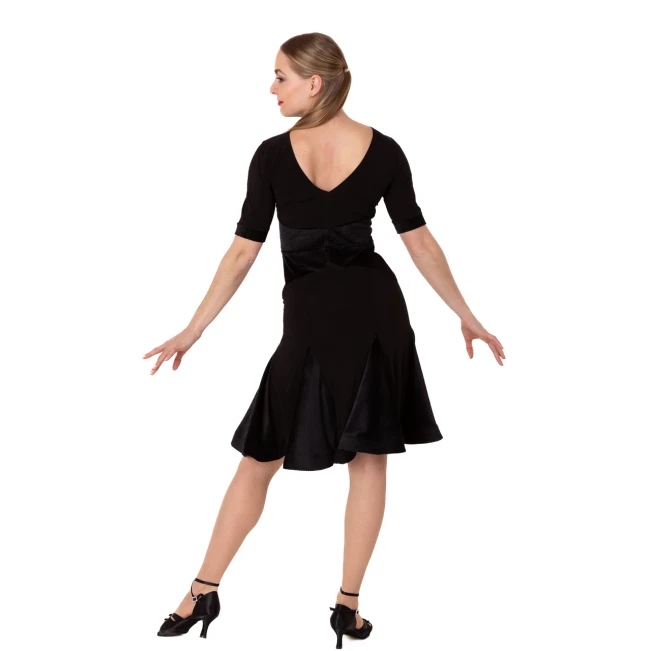 FSD 480 Nella, Kleid mit Samtapplikation für Damen
