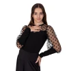 Claudia, Trikot mit transparenten Ärmeln mit Pünktchenmuster für Mädchen Claudia, Trikot mit transparenten Ärmeln mit Pünktchenmuster für Mädchen