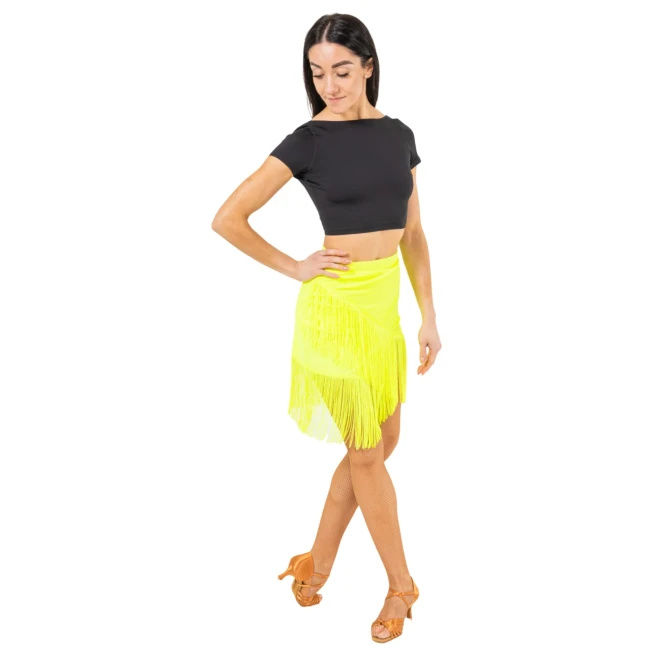 FSD Basic Lycra, Damen-Fransenrock für Latin