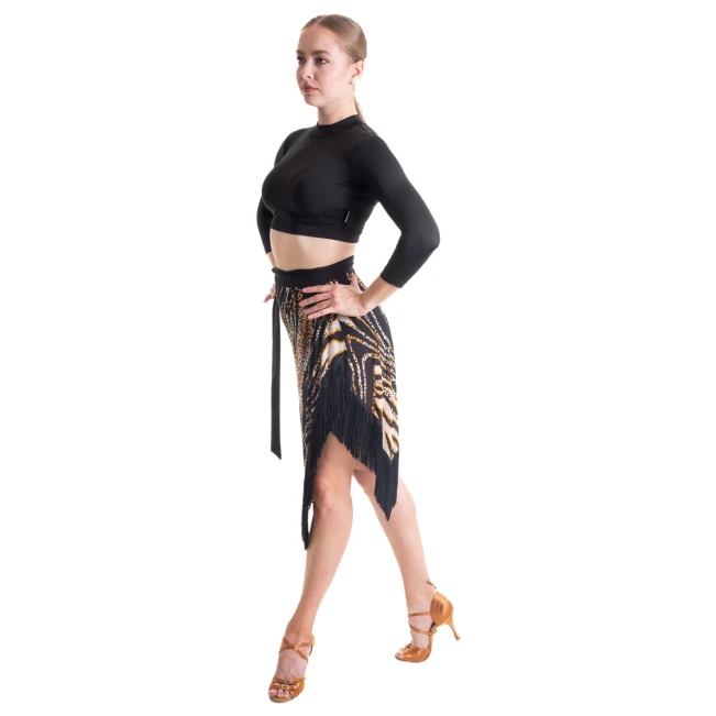 Grand Prix Emrata mesh, asymmetrischer Fransenrock Grand Prix Emrata mesh, asymmetrischer Fransenrock