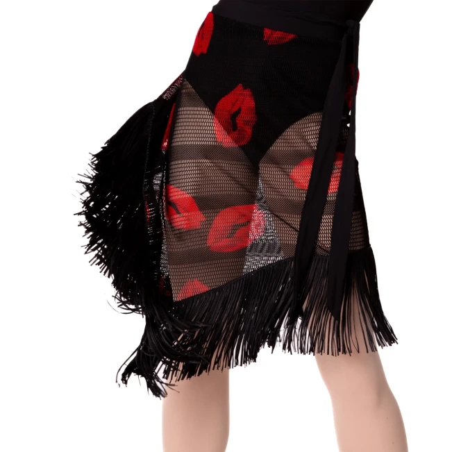 Grand Prix Emrata Mesh, asymmetrischer Tasselrock für Mädchen Grand Prix Emrata Mesh, asymmetrischer Tasselrock für Mädchen